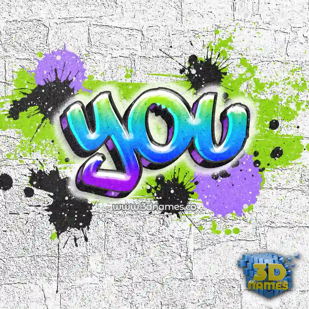 you in Graffiti Grunge style - 3D name wallpaper