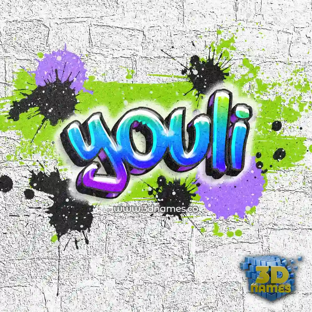 youli in Graffiti Grunge style - 3D name wallpaper