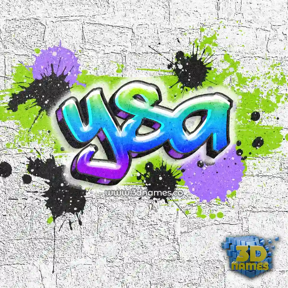 ysa in Graffiti Grunge style - 3D name wallpaper
