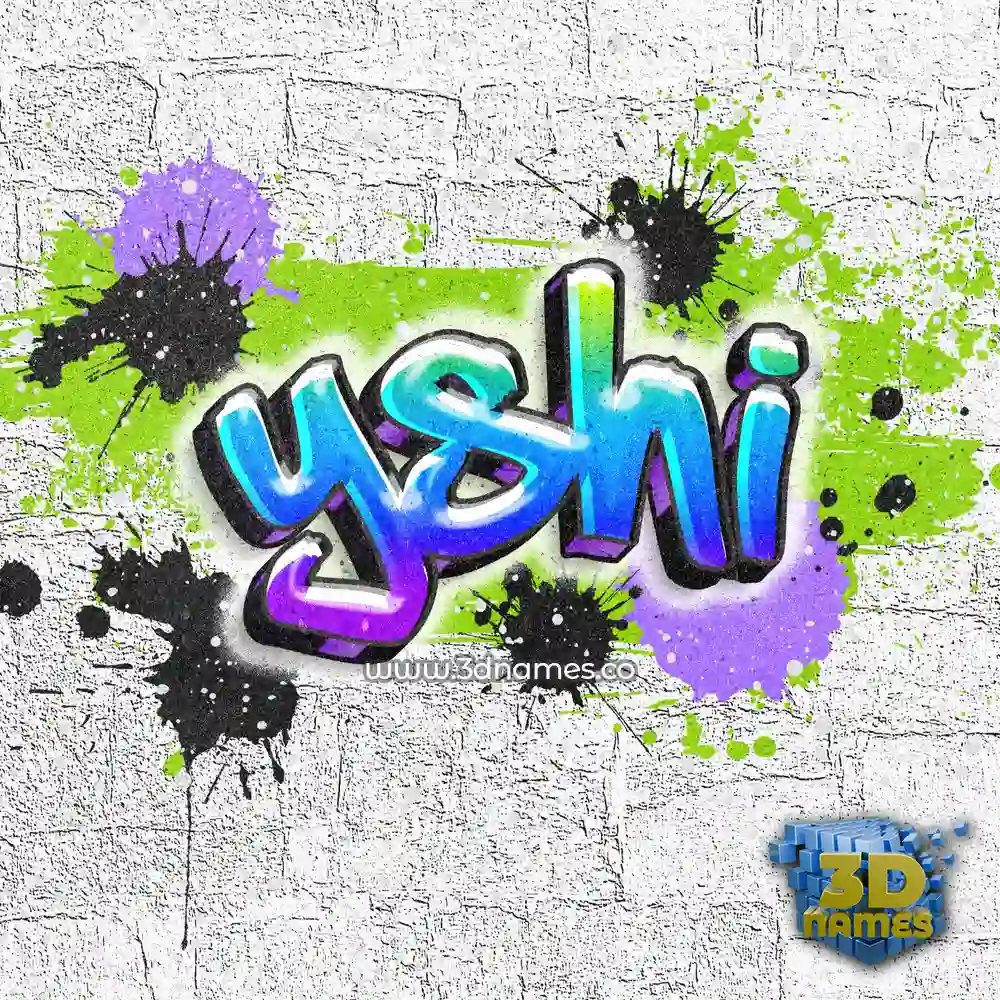 yshi in Graffiti Grunge style - 3D name wallpaper