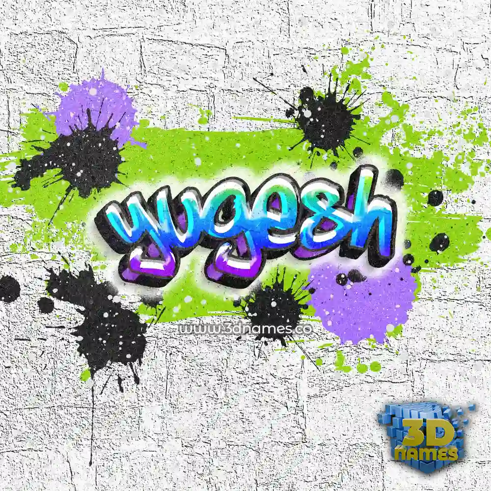 yugesh in Graffiti Grunge style - 3D name wallpaper
