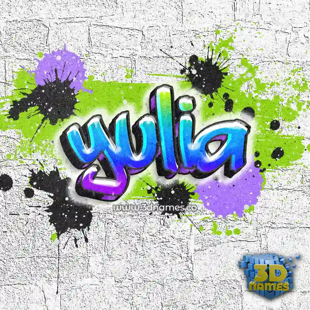 yulia in Graffiti Grunge style - 3D name wallpaper
