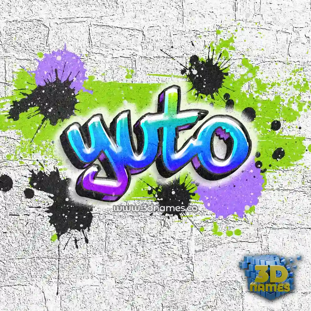 yuto in Graffiti Grunge style - 3D name wallpaper