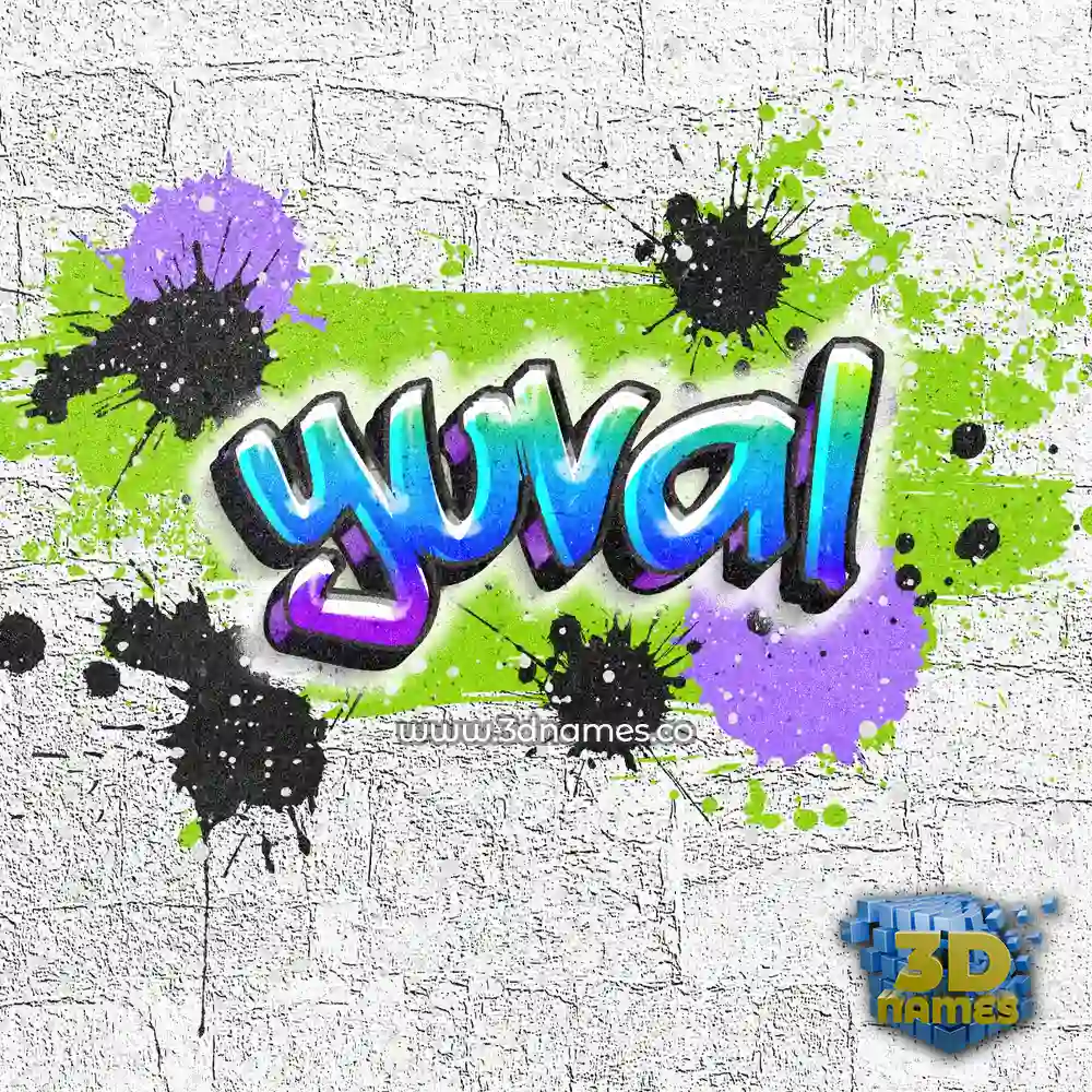 yuval in Graffiti Grunge style - 3D name wallpaper