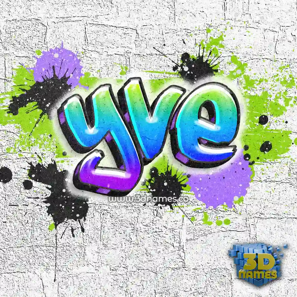 yve in Graffiti Grunge style - 3D name wallpaper