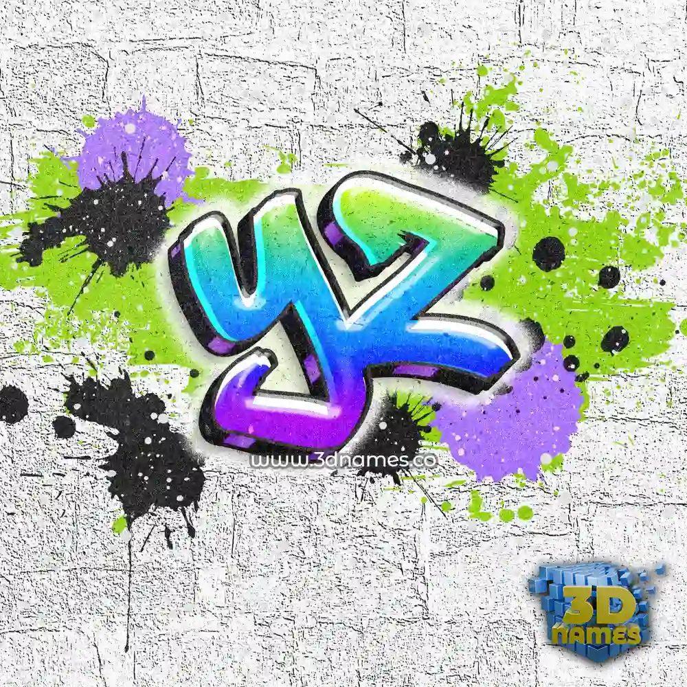 yz in Graffiti Grunge style - 3D name wallpaper