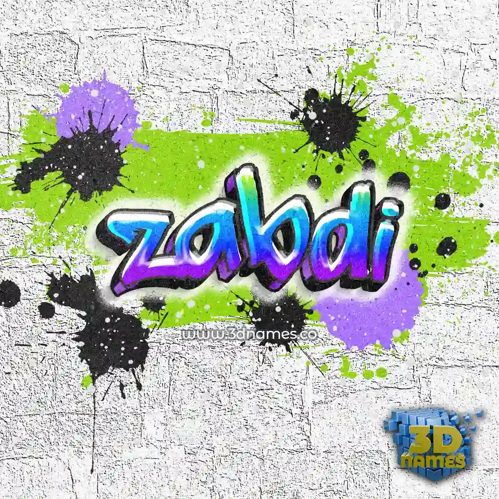 zabdi in Graffiti Grunge style - 3D name wallpaper