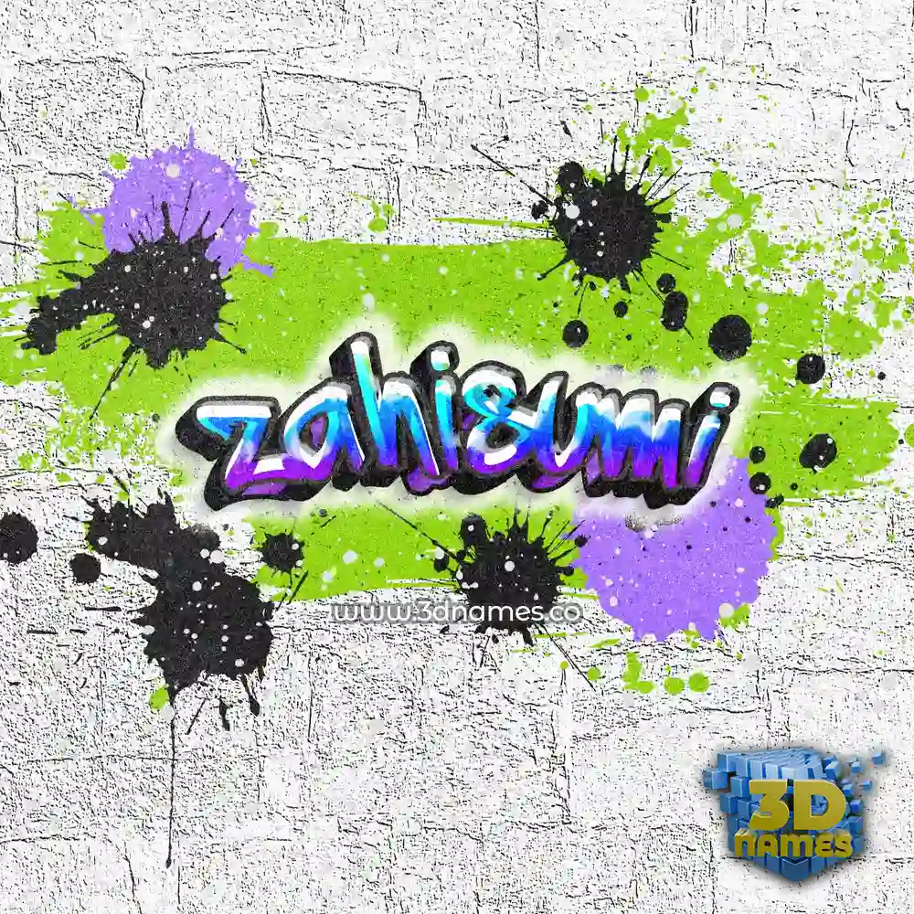 zahisumi in Graffiti Grunge style - 3D name wallpaper