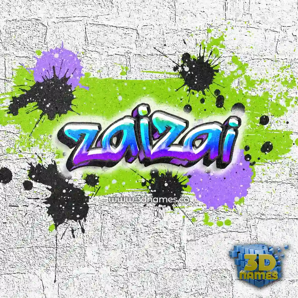 zaizai in Graffiti Grunge style - 3D name wallpaper