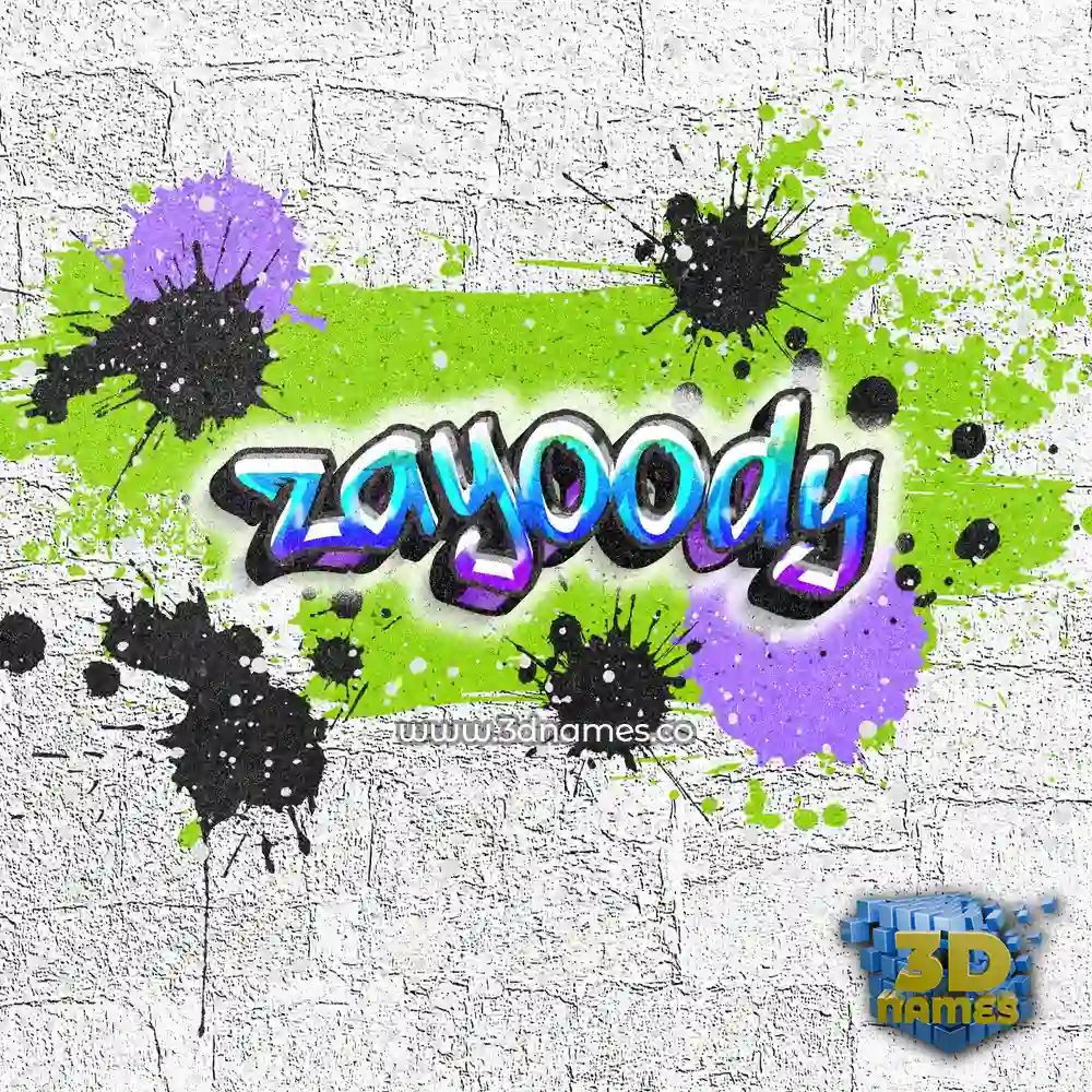 zayoody in Graffiti Grunge style - 3D name wallpaper
