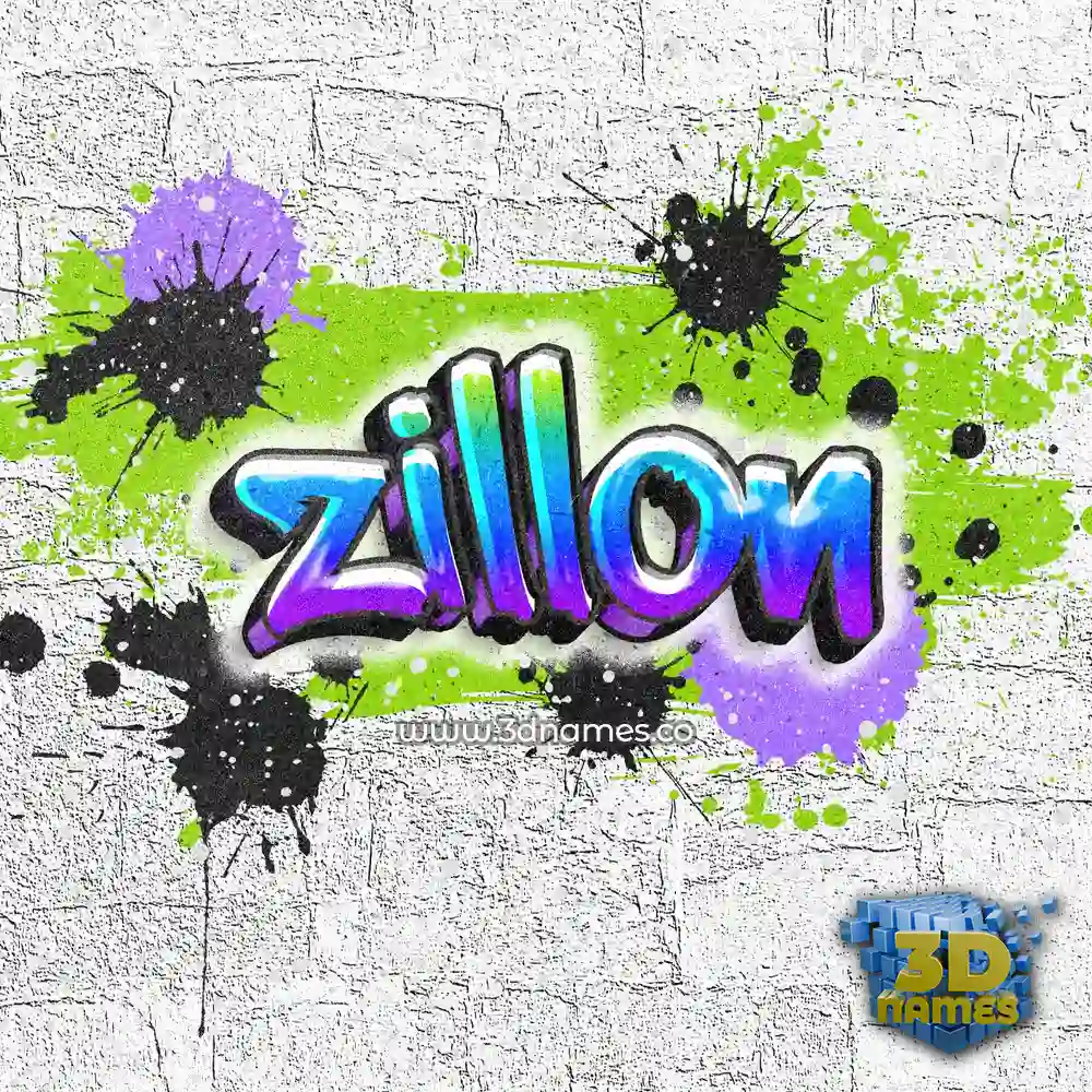 zillon in Graffiti Grunge style - 3D name wallpaper