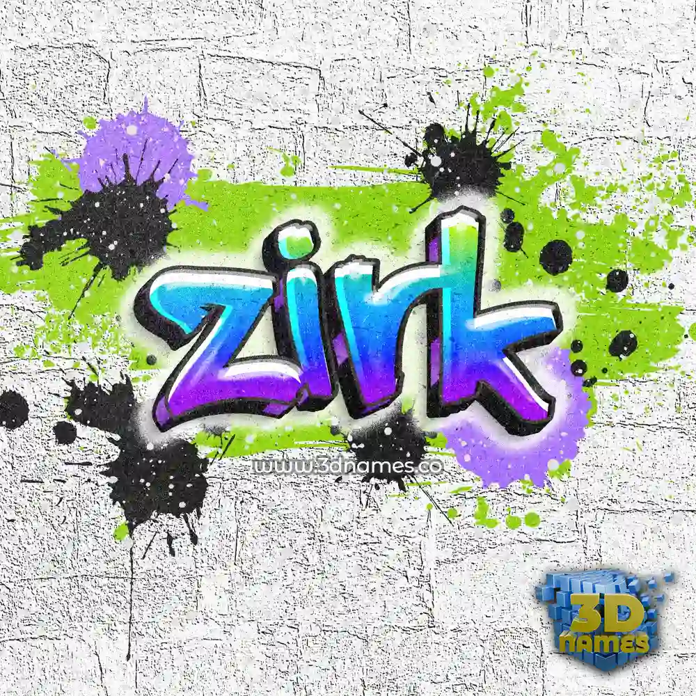 zirk in Graffiti Grunge style - 3D name wallpaper