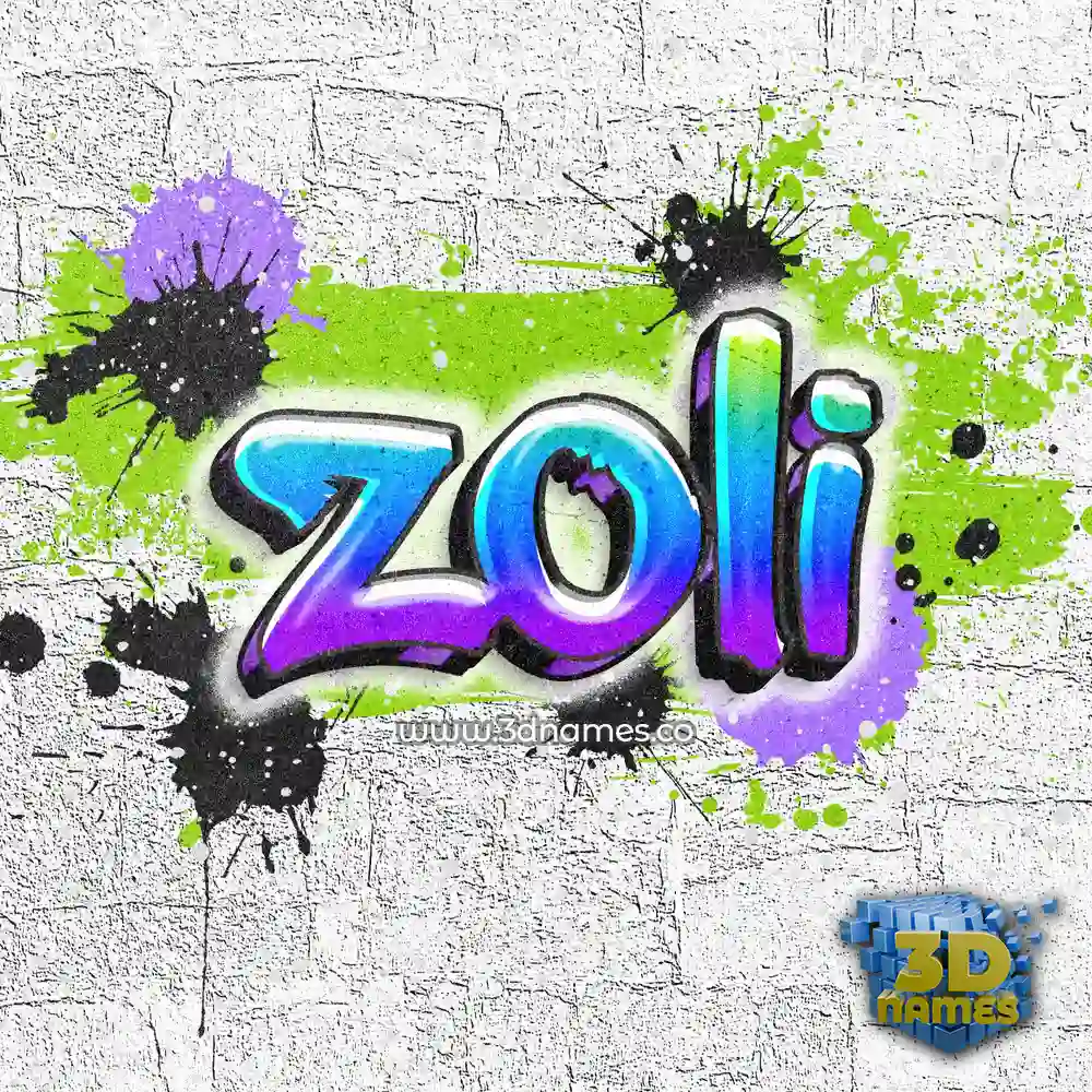 zoli in Graffiti Grunge style - 3D name wallpaper