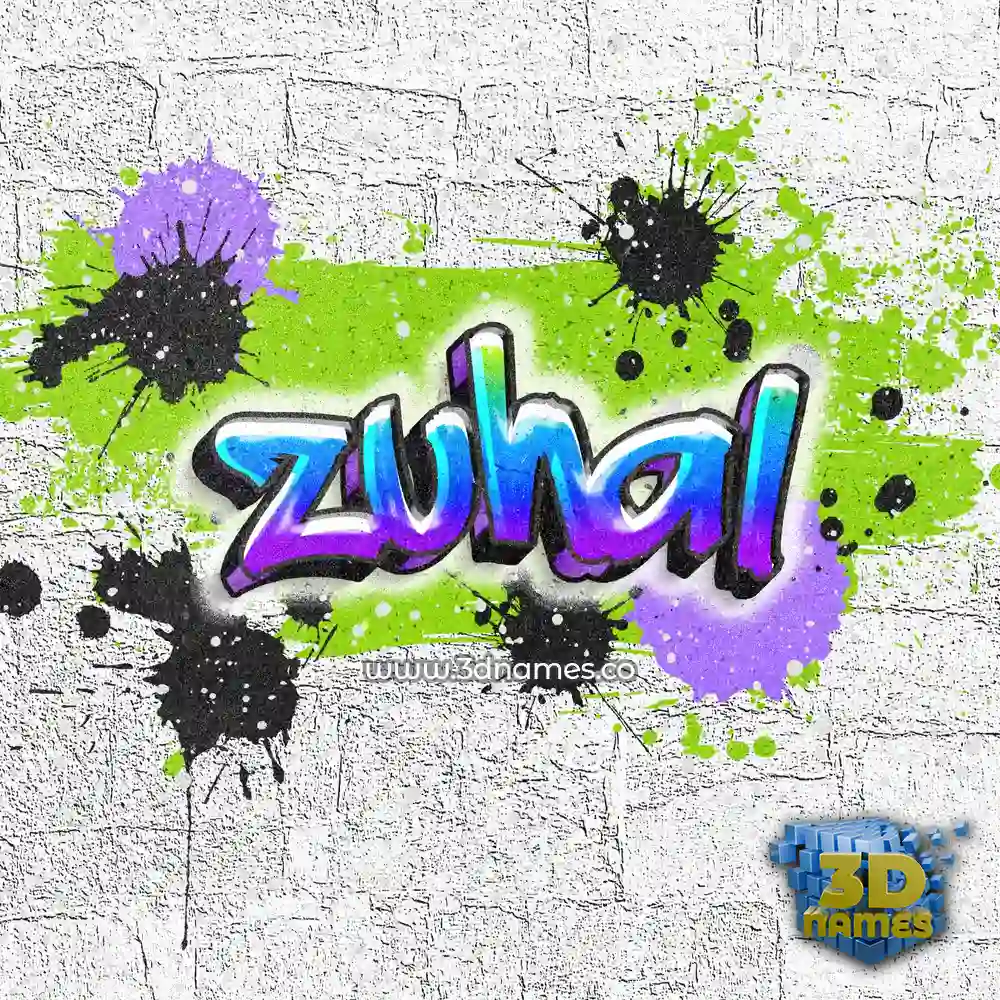 zuhal in Graffiti Grunge style - 3D name wallpaper