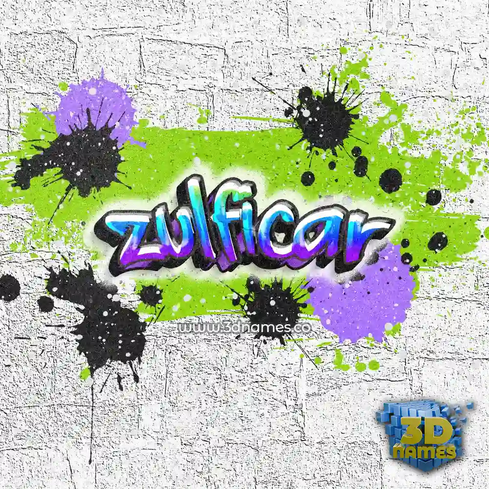 zulficar in Graffiti Grunge style - 3D name wallpaper