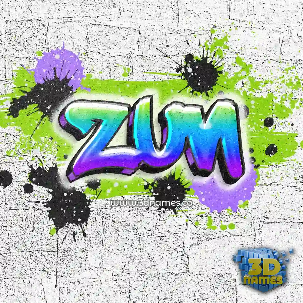 zun in Graffiti Grunge style - 3D name wallpaper