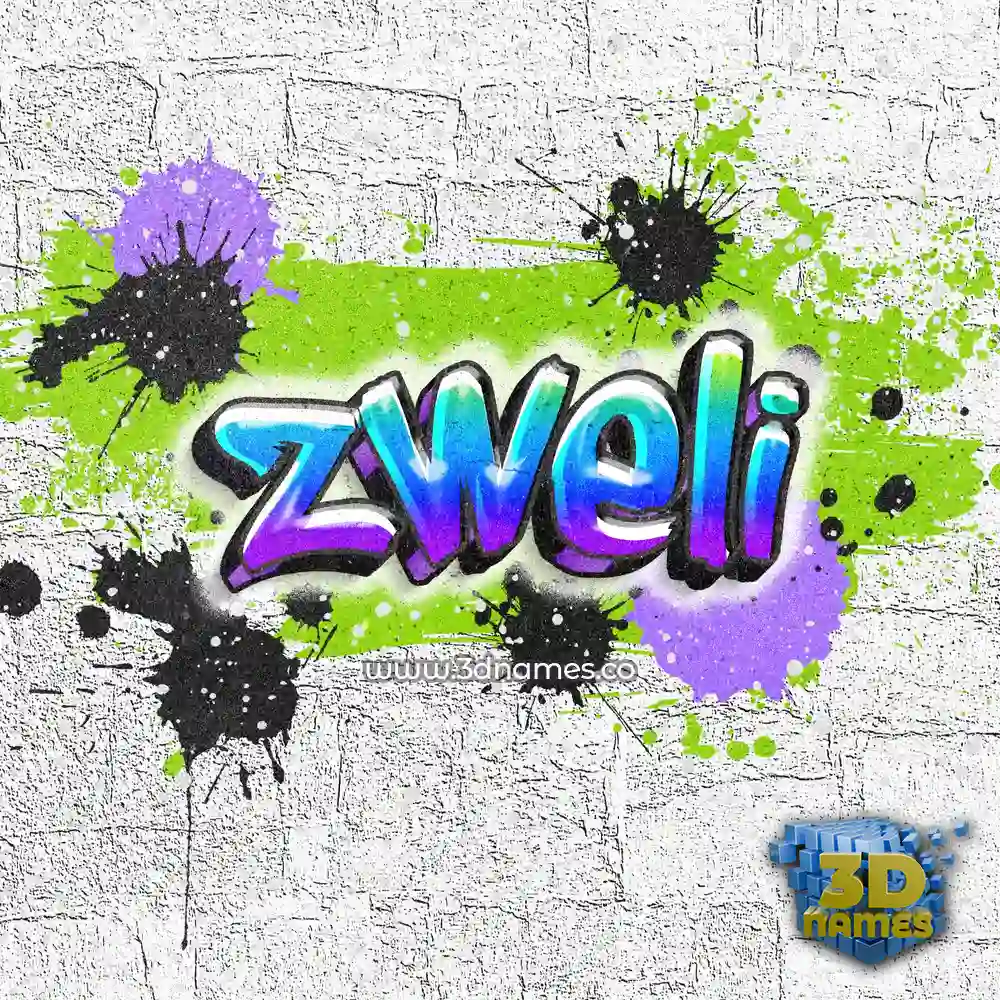 zweli in Graffiti Grunge style - 3D name wallpaper