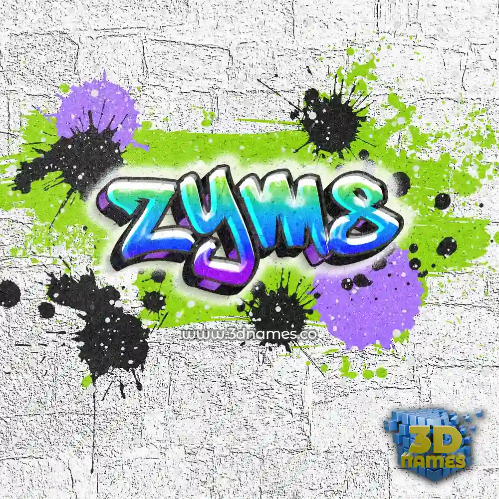 zyms in Graffiti Grunge style - 3D name wallpaper