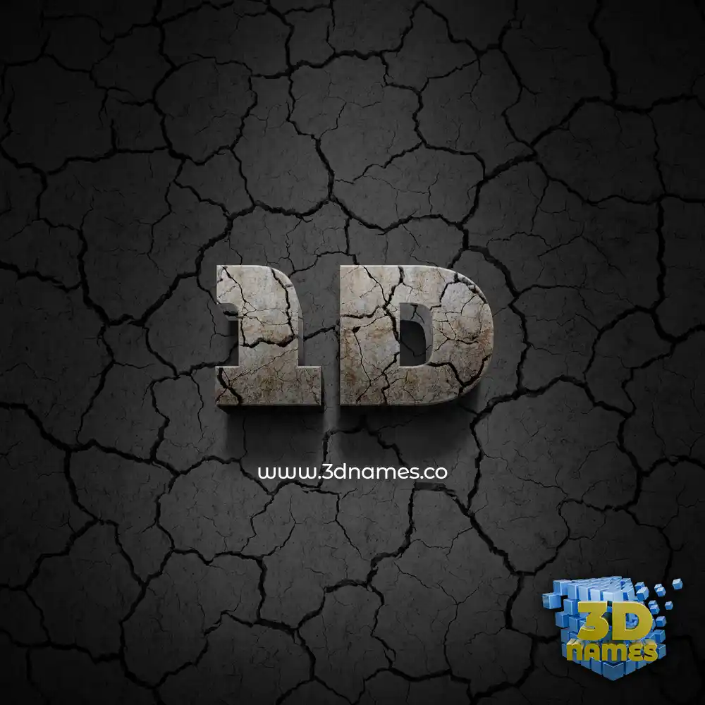 1d in Cracked Stone style - 3D name wallpaper