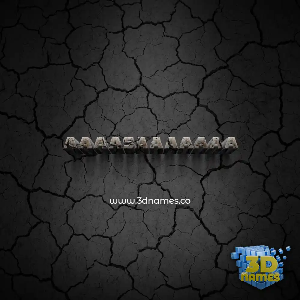 aaaasaaaaaaa in Cracked Stone style - 3D name wallpaper