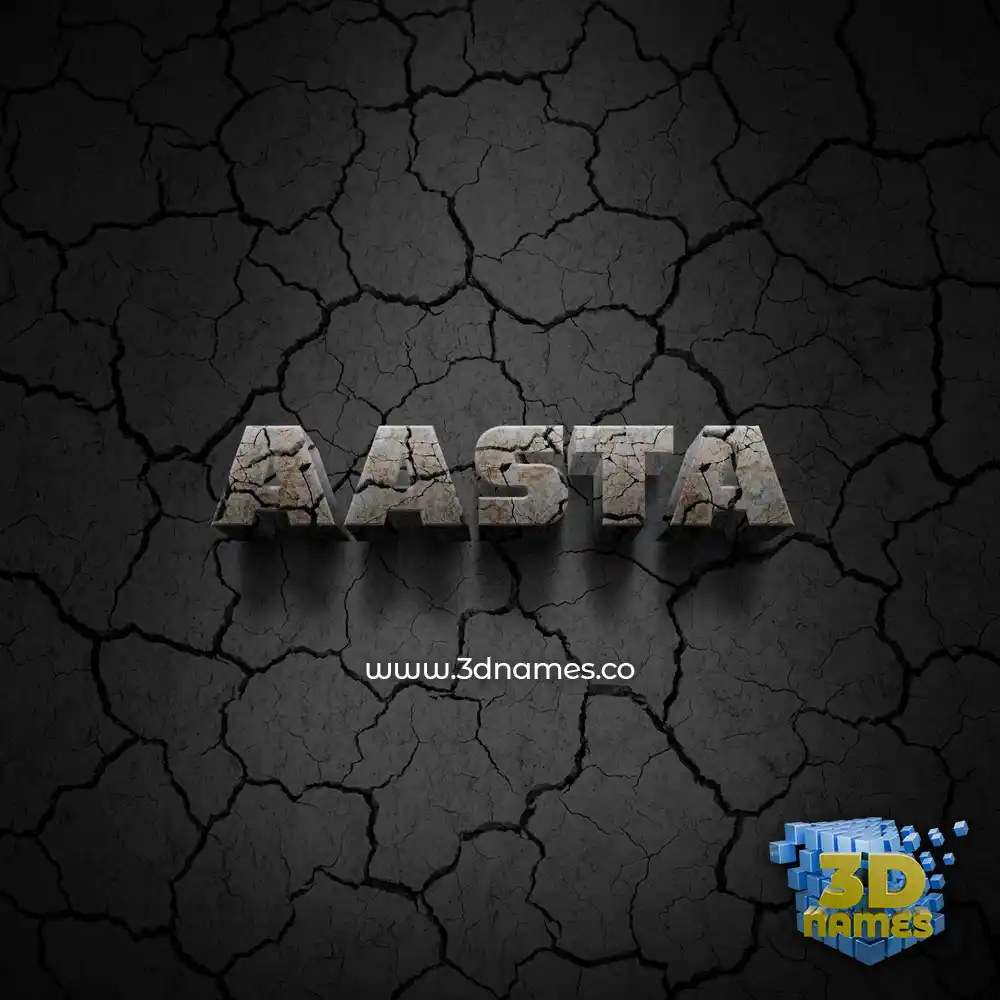 aasta in Cracked Stone style - 3D name wallpaper