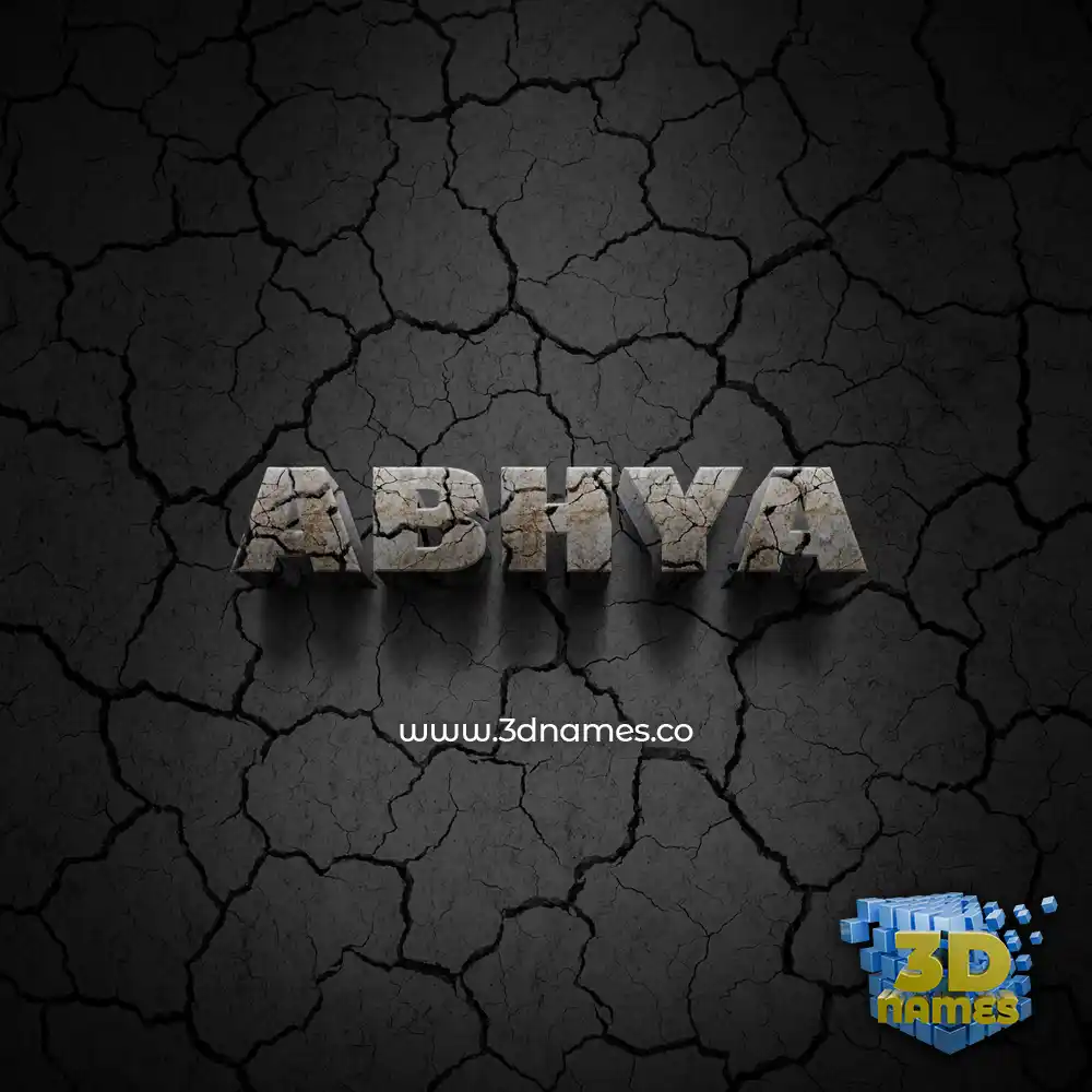 abhya in Cracked Stone style - 3D name wallpaper