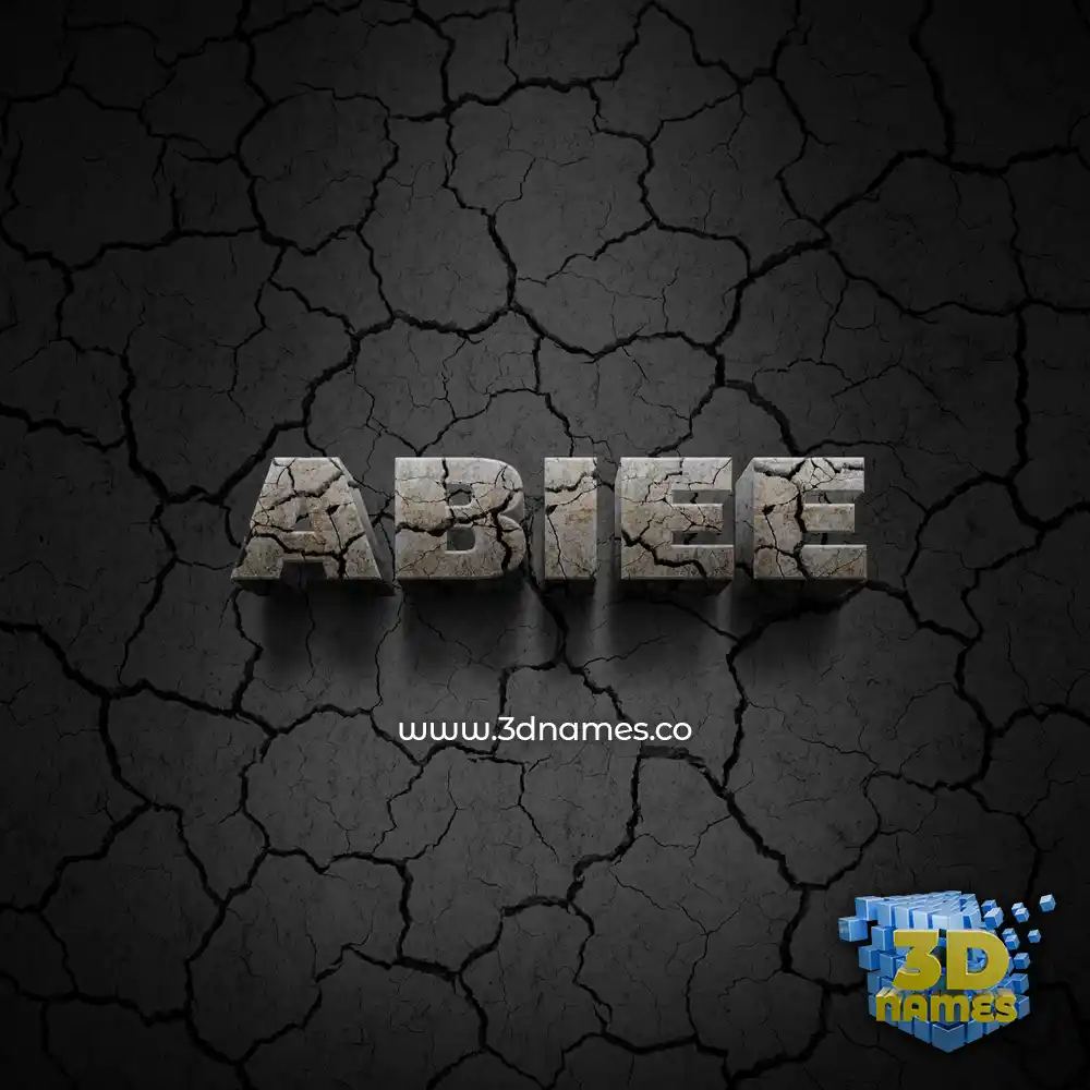 abiee in Cracked Stone style - 3D name wallpaper