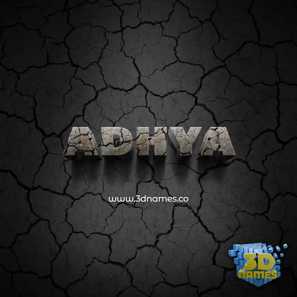 adhya in Cracked Stone style - 3D name wallpaper