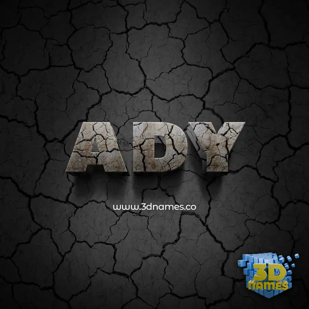 ady in Cracked Stone style - 3D name wallpaper