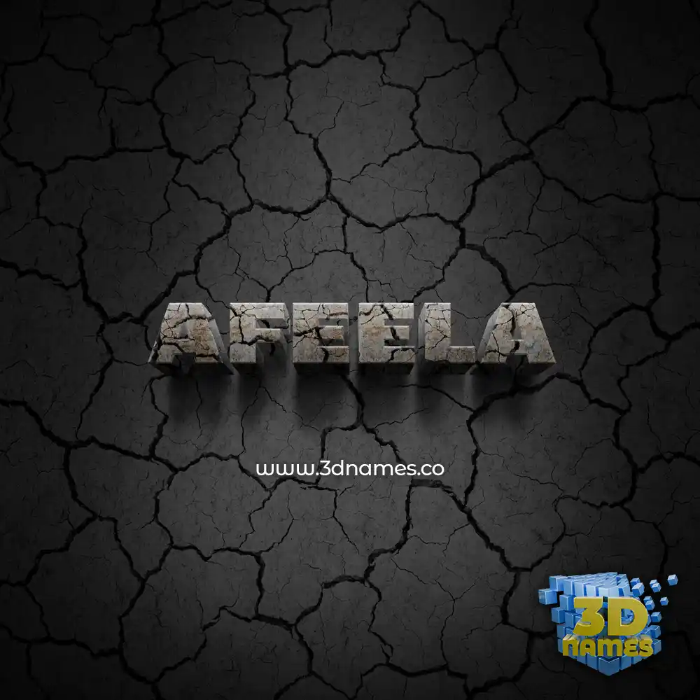 afeela in Cracked Stone style - 3D name wallpaper
