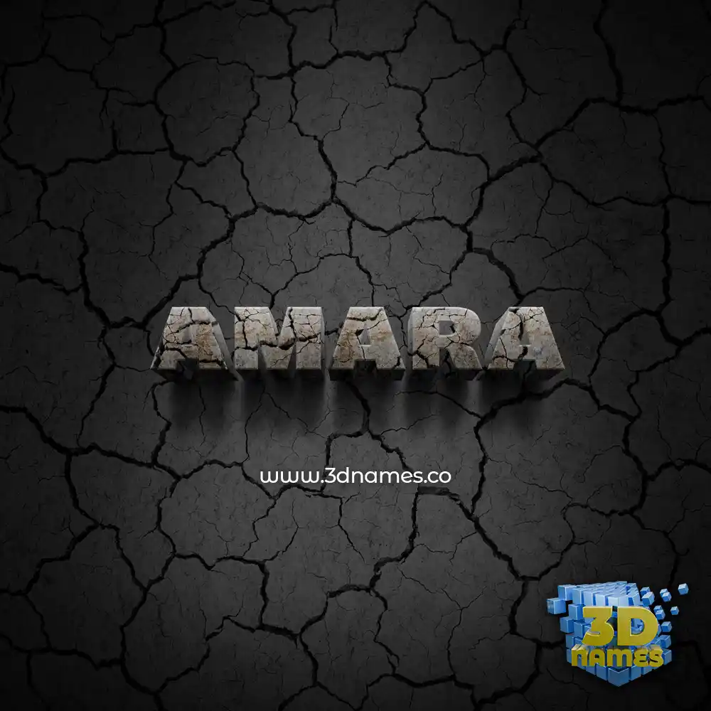 amara in Cracked Stone style - 3D name wallpaper