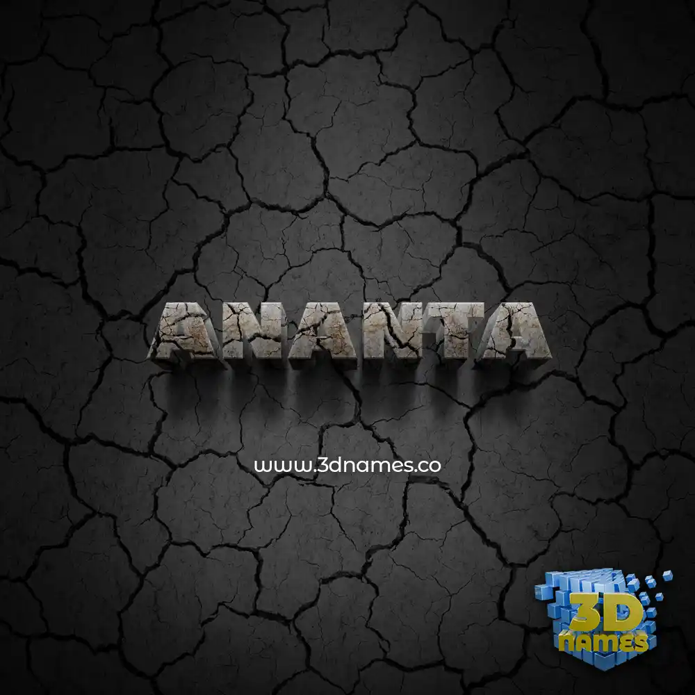 ananta in Cracked Stone style - 3D name wallpaper