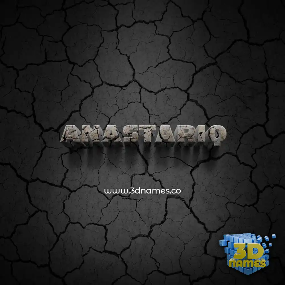 anastariq in Cracked Stone style - 3D name wallpaper