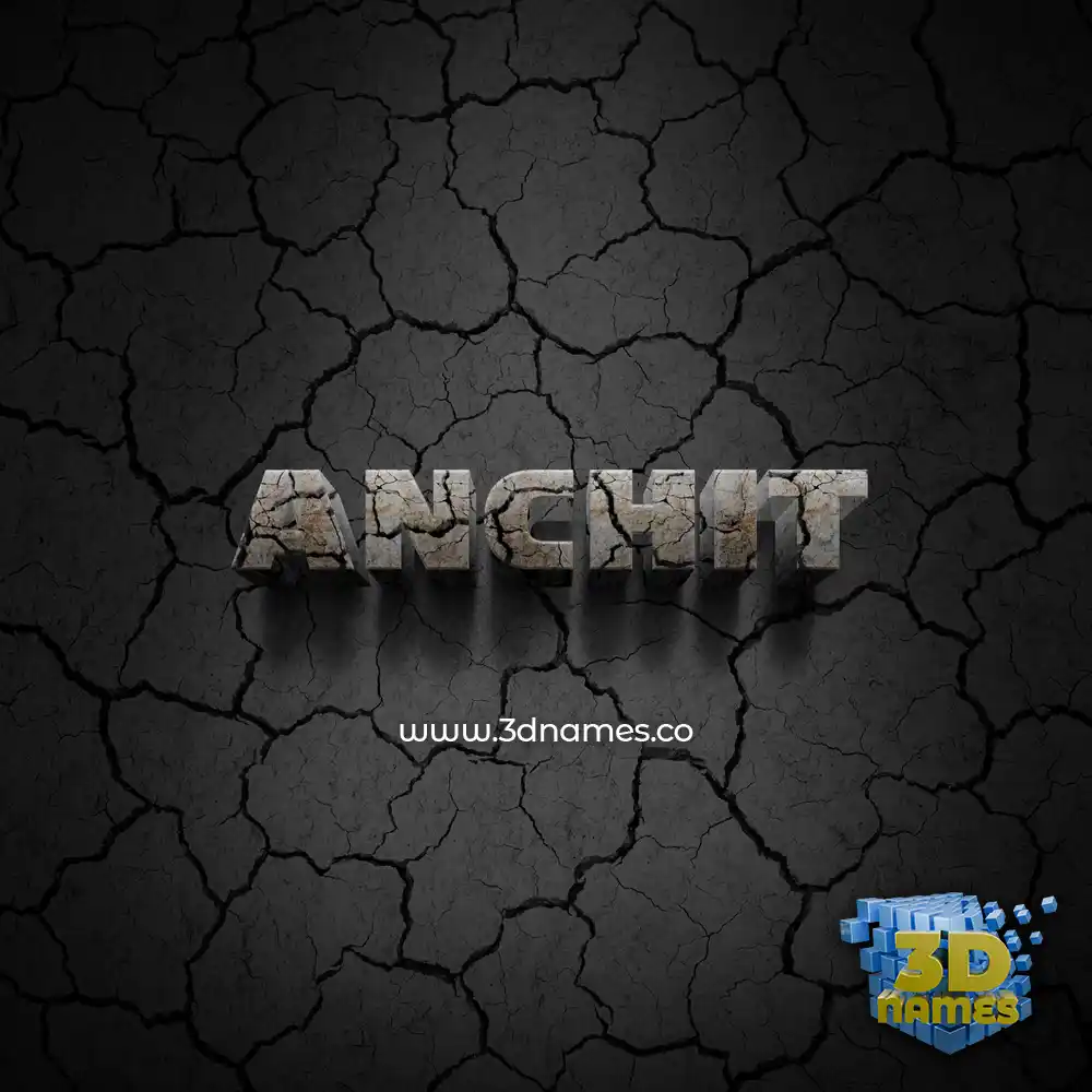 anchit in Cracked Stone style - 3D name wallpaper
