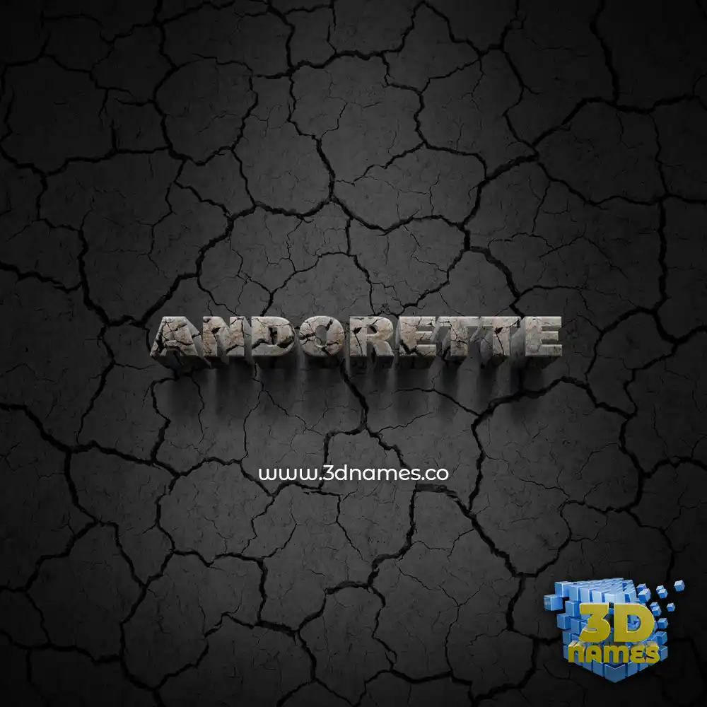 andorette in Cracked Stone style - 3D name wallpaper