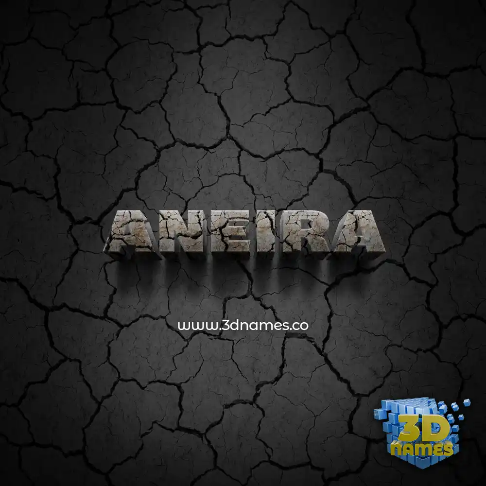 aneira in Cracked Stone style - 3D name wallpaper