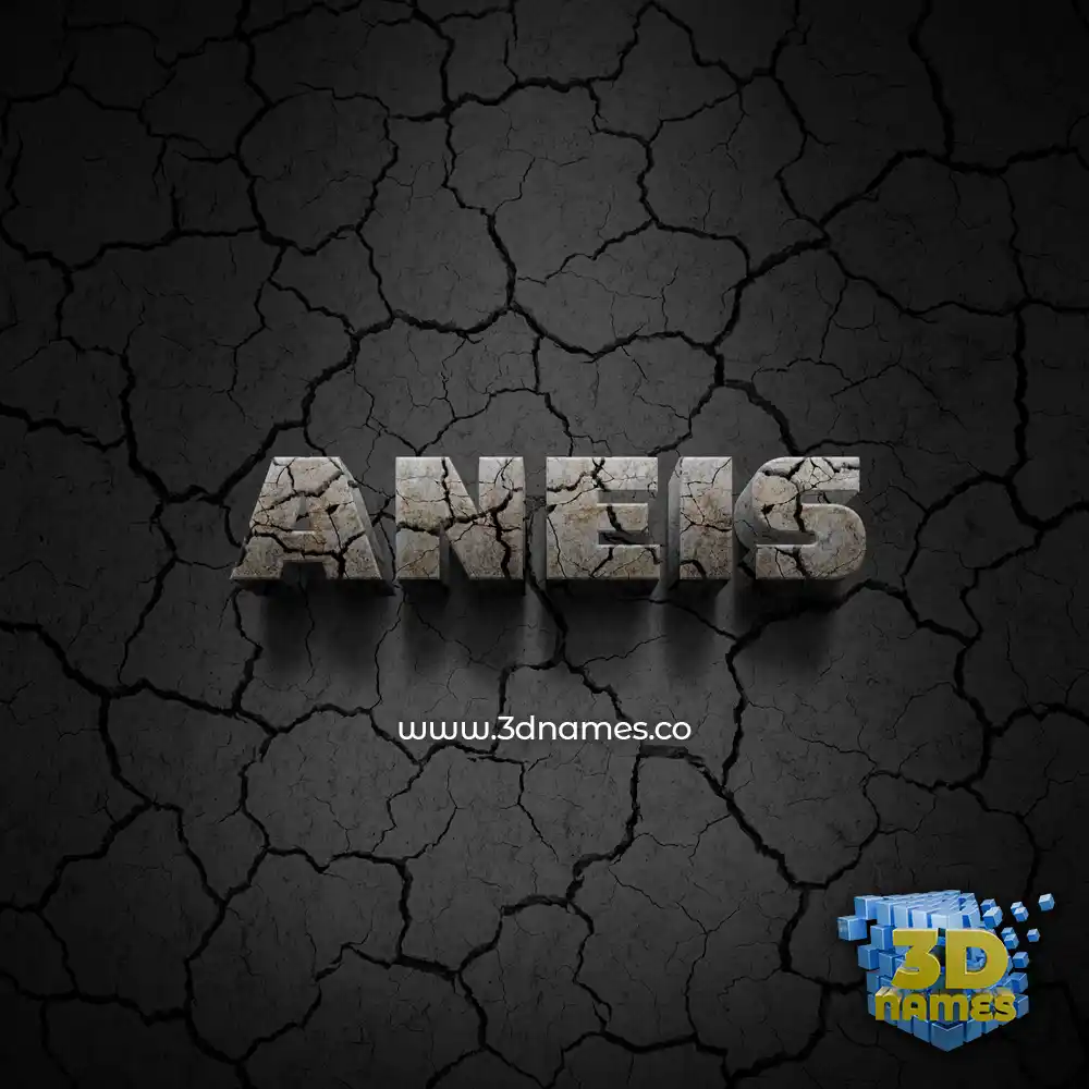 aneis in Cracked Stone style - 3D name wallpaper