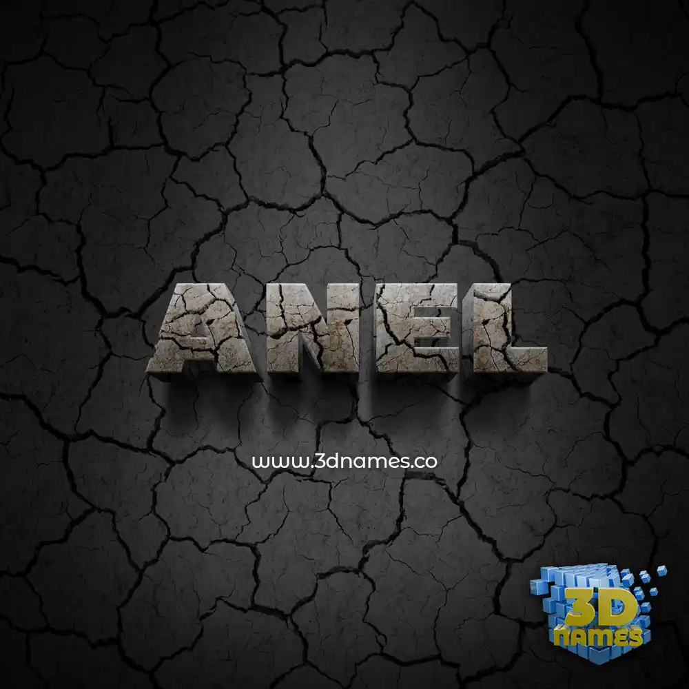 anel in Cracked Stone style - 3D name wallpaper