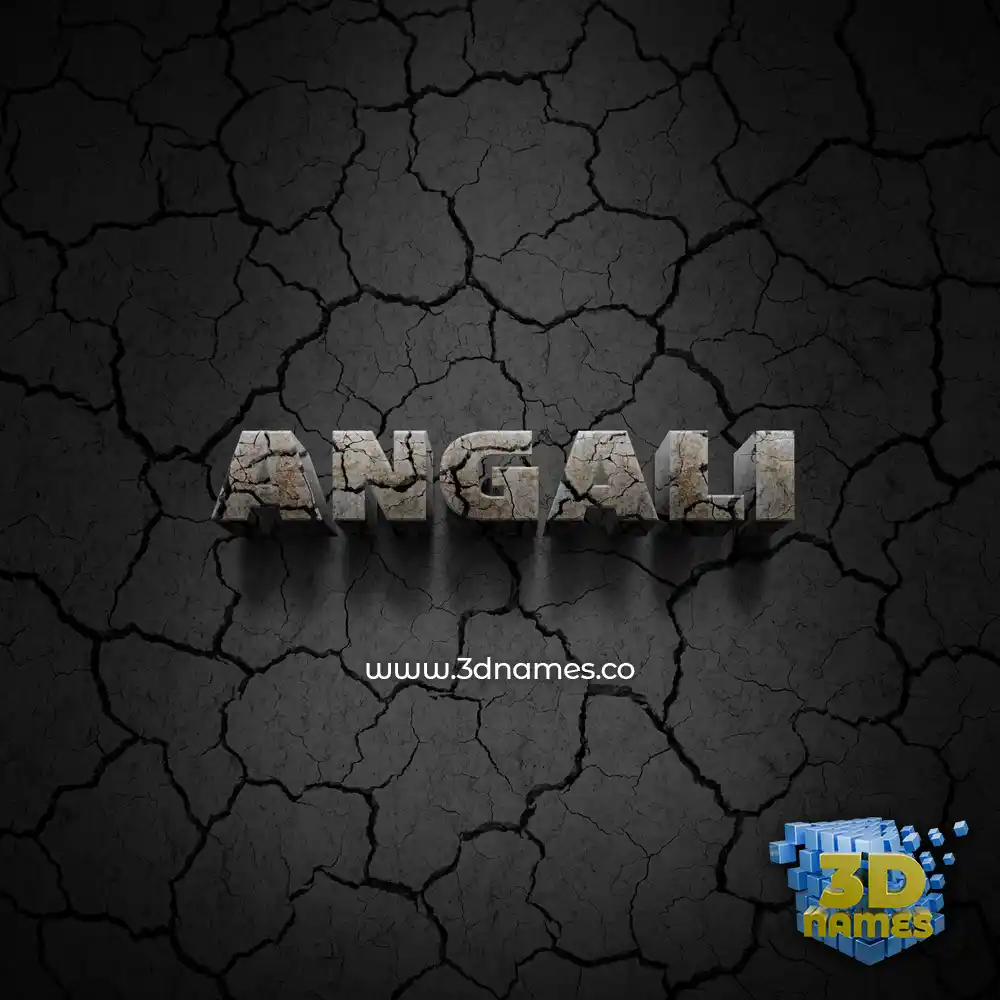 angali in Cracked Stone style - 3D name wallpaper