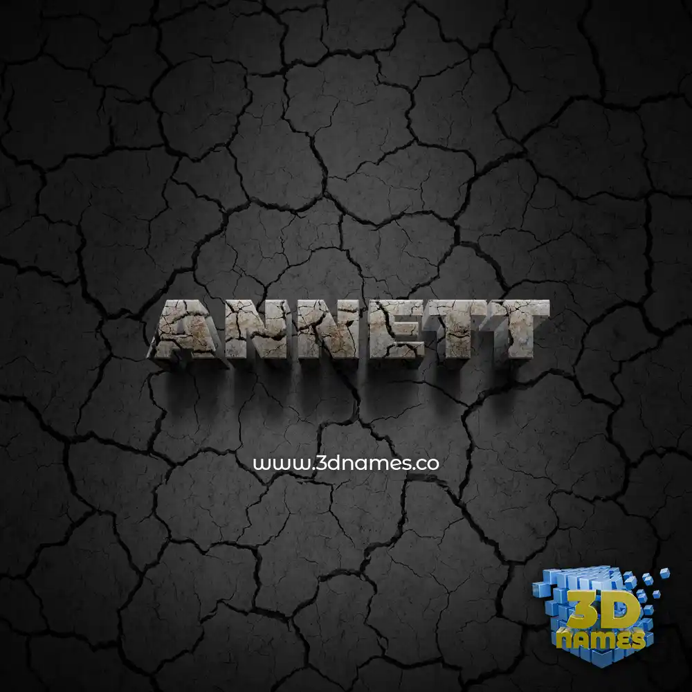 annett in Cracked Stone style - 3D name wallpaper