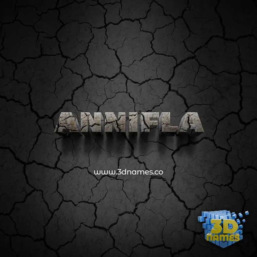 annifla in Cracked Stone style - 3D name wallpaper
