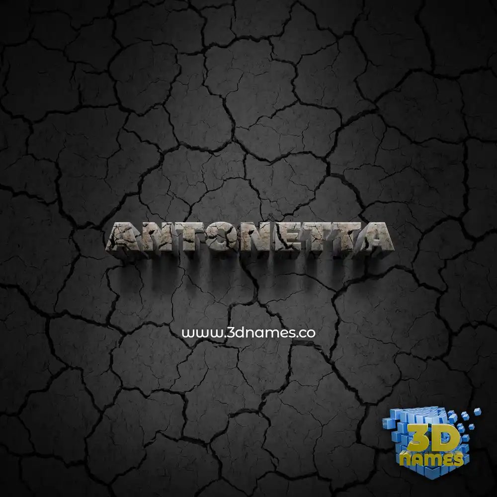 antonetta in Cracked Stone style - 3D name wallpaper