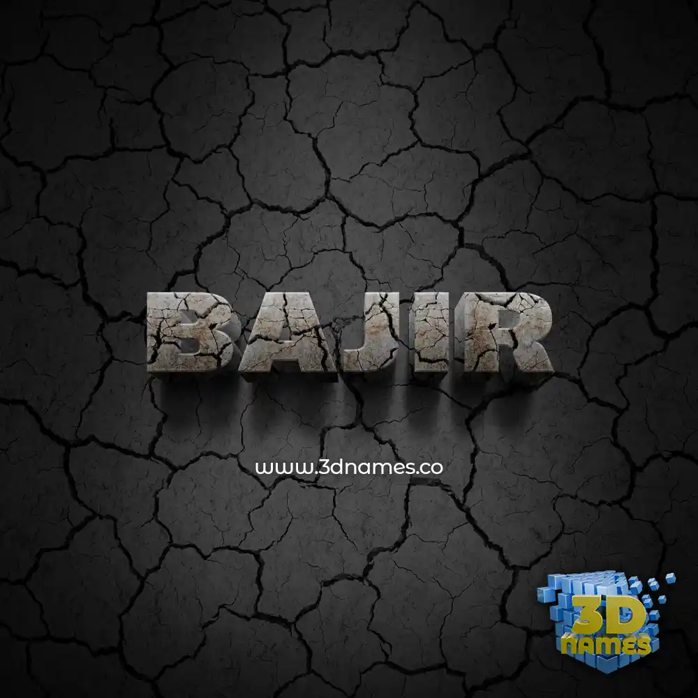 bajir in Cracked Stone style - 3D name wallpaper