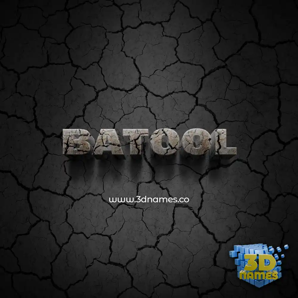 batool in Cracked Stone style - 3D name wallpaper