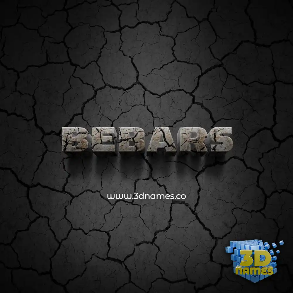 bebars in Cracked Stone style - 3D name wallpaper