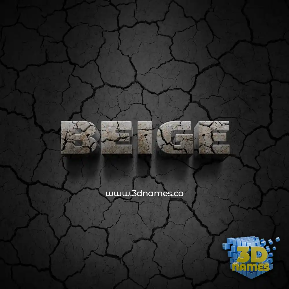 beige in Cracked Stone style - 3D name wallpaper