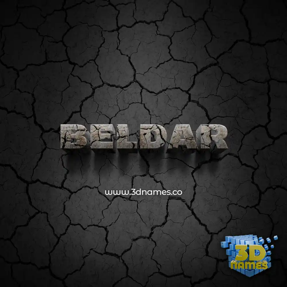 beldar in Cracked Stone style - 3D name wallpaper