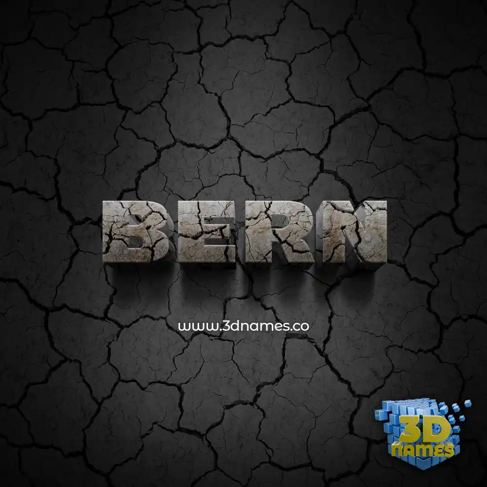 bern in Cracked Stone style - 3D name wallpaper