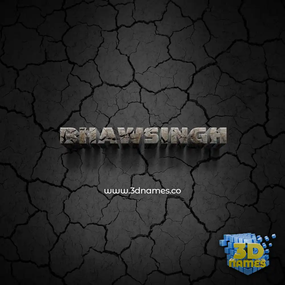 bhawsingh in Cracked Stone style - 3D name wallpaper