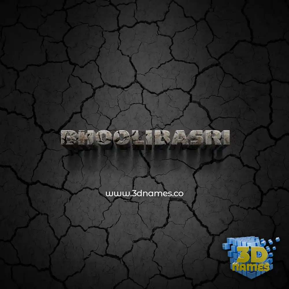 bhoolibasri in Cracked Stone style - 3D name wallpaper
